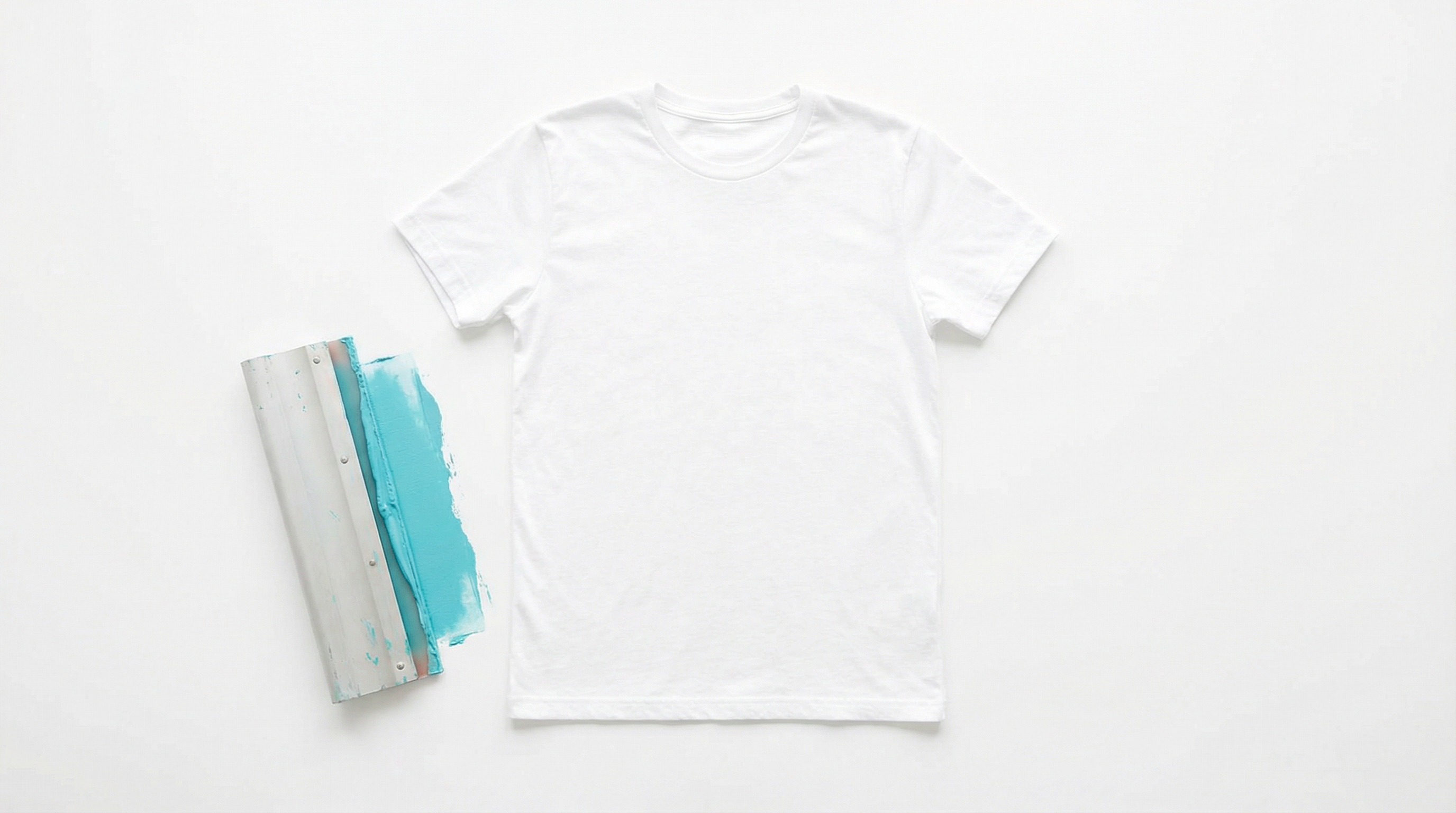 Minimalist t-shirt flat lay